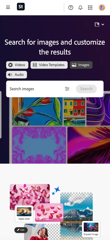 Adobe Stock ภาพหน้าจอ 3