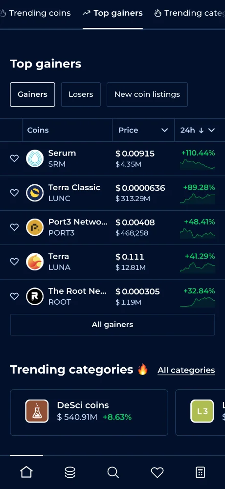 Coinranking ภาพหน้าจอ 2