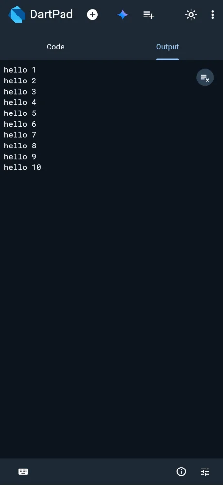 DartPad screenshots 2