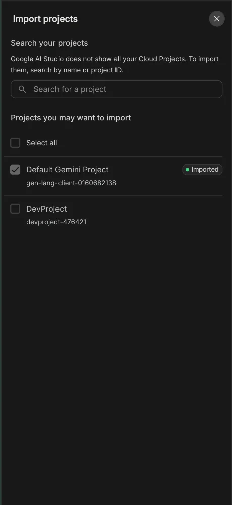 Google AI Studio screenshots 2