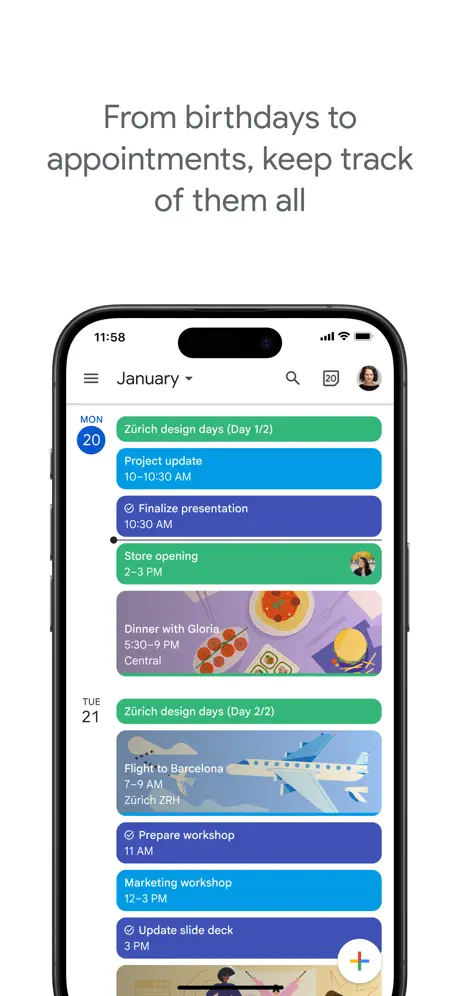 Google Calendar screenshots 1