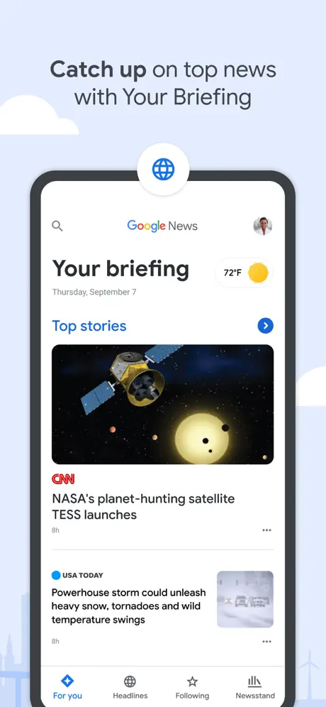 Google News zrzuty ekranu 1