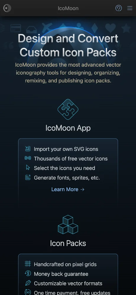 Icomoon screenshots 1