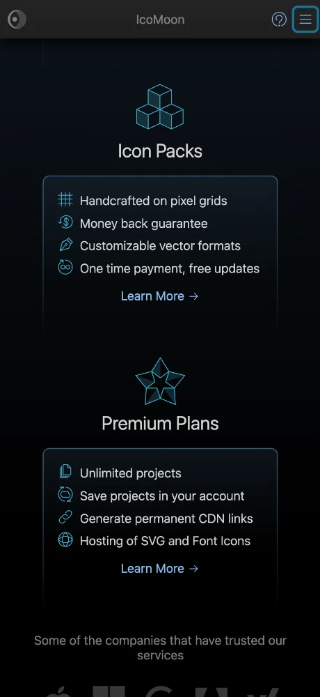 Icomoon screenshots 2