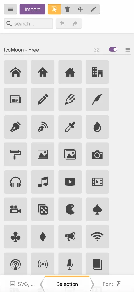 Icomoon screenshots 3