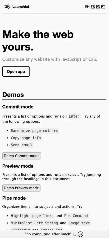 Launchlet screenshots 1