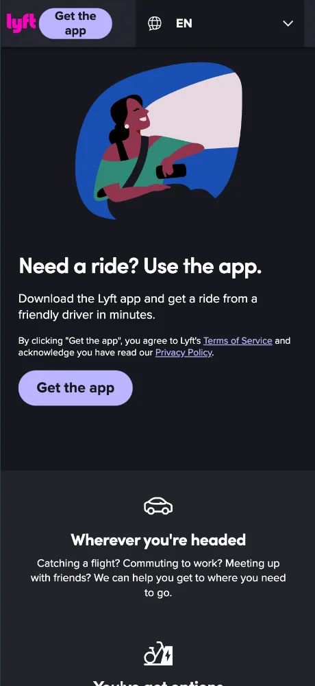Lyft screenshots 1