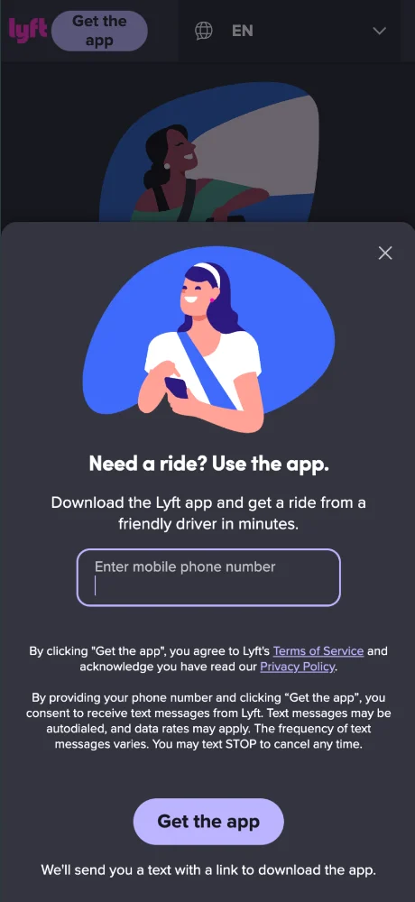Lyft screenshots 2