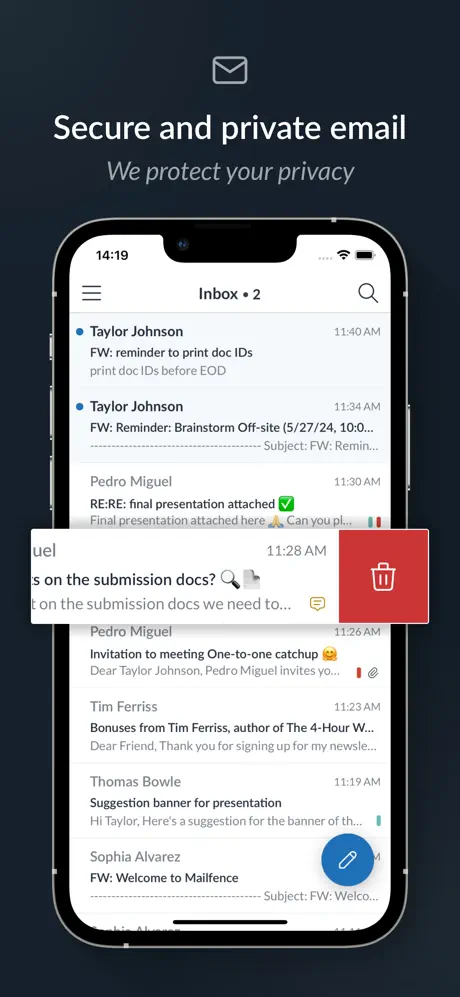 Mailfence screenshots 1