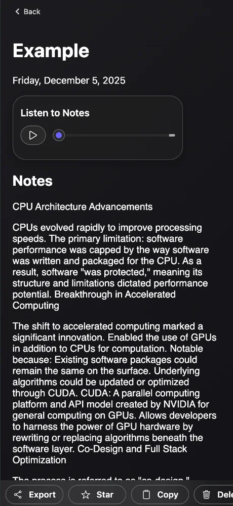 Memos AI screenshots 2
