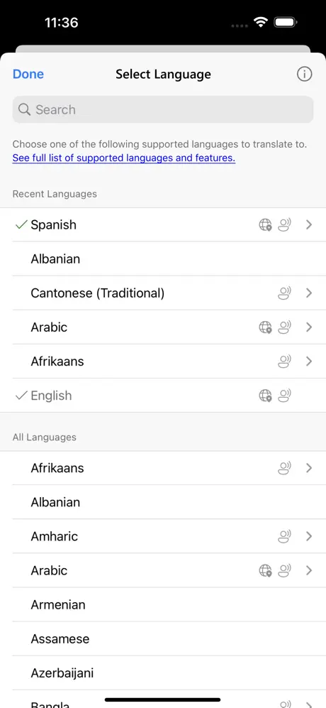 Microsoft Translator screenshots 1