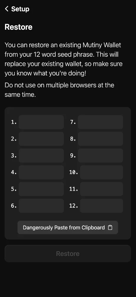 Mutiny Wallet screenshots 2