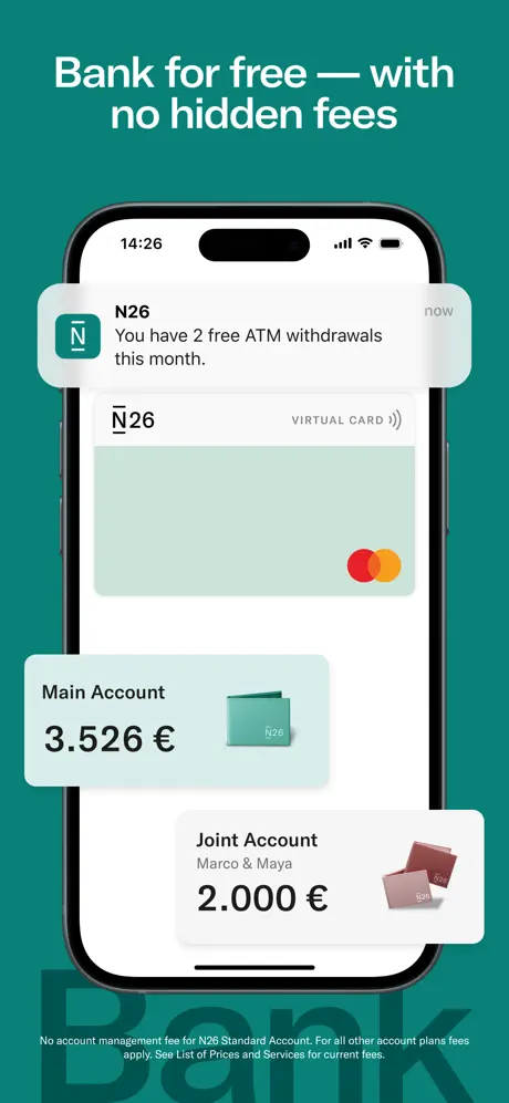 N26 screenshots 2