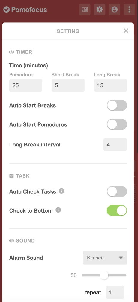 Pomofocus screenshots 2