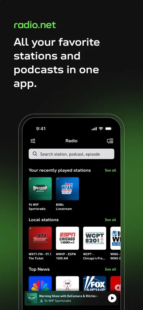 Radio.net screenshots 1
