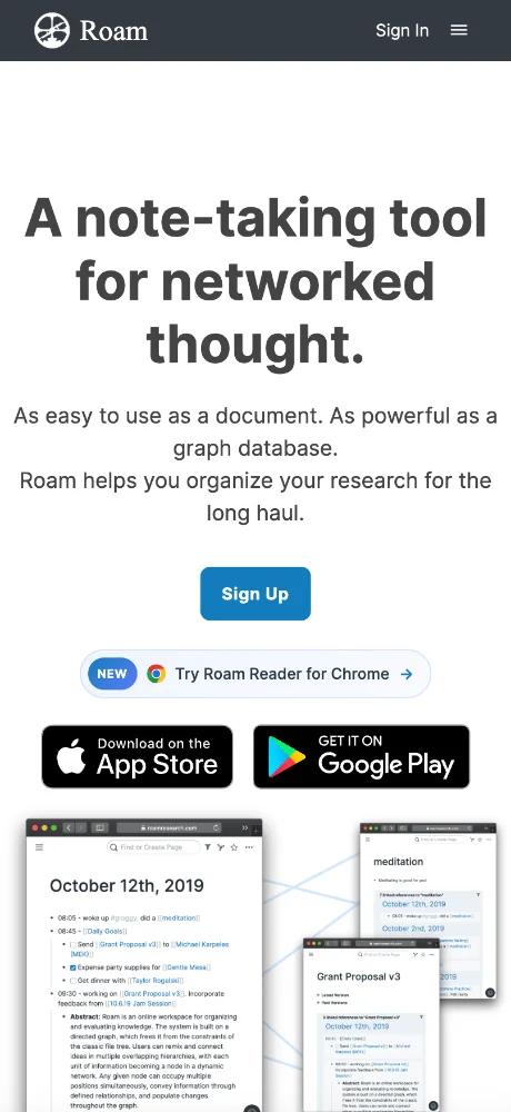 Roam Research screenshots 2