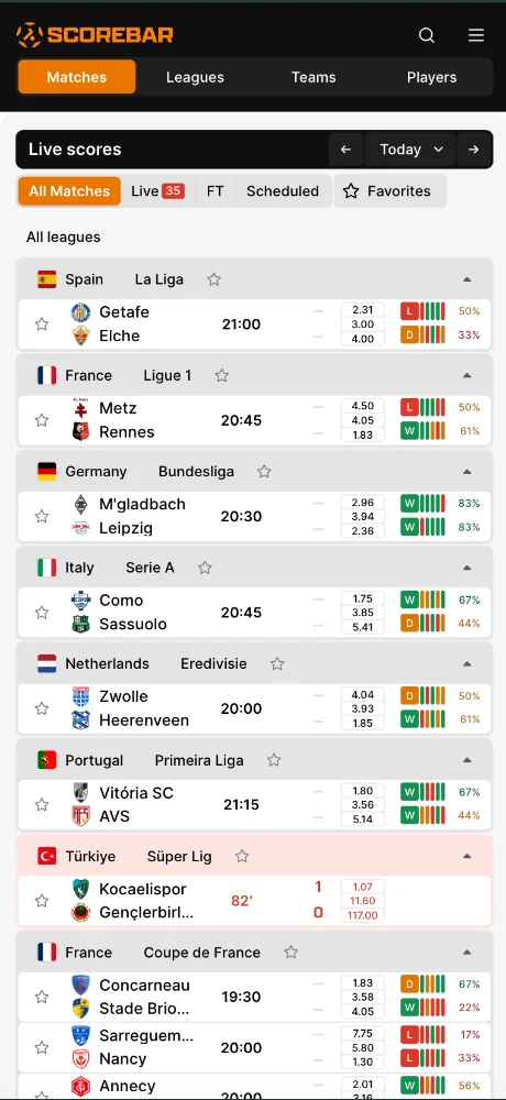 Scorebar.com screenshots 1