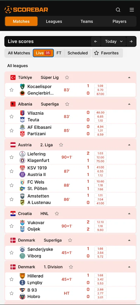 Scorebar.com screenshots 4