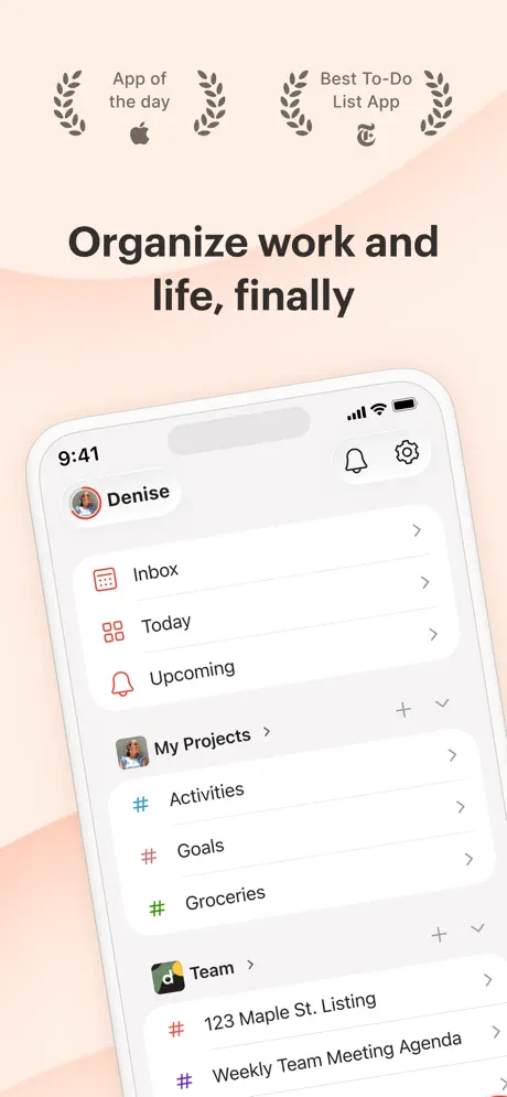 Todoist screenshots 1